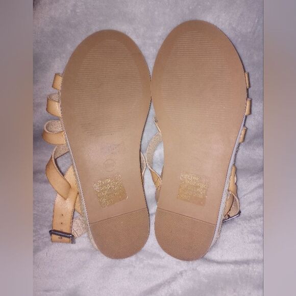 Torrid Tan Strappy Espadrille Sport Wedge Size 8 WW EUC - Picture 6 of 11